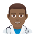 👨🏾‍⚕️ man health worker: medium-dark skin tone display on JoyPixels